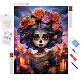 Floral Fiesta Maiden | Diamond Painting Kit - Full Drill - Square or Round Diamonds with AB Drills Option