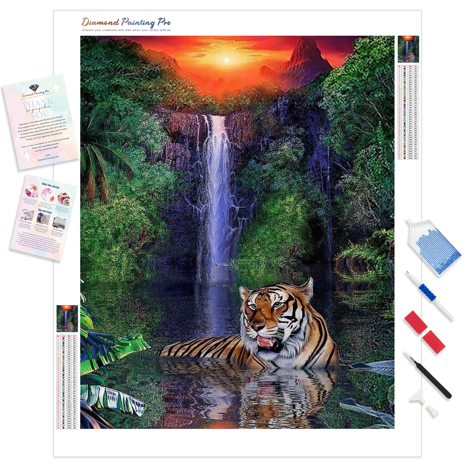 Waterfall in Norway | Diamond Painting Kit - Full Drill - Square or Round Diamonds with AB Drills Option