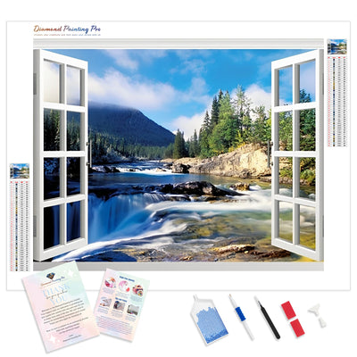 Window of Tranquility | Diamond Painting Kit - Full Drill - Square or Round Diamonds with AB Drills Option