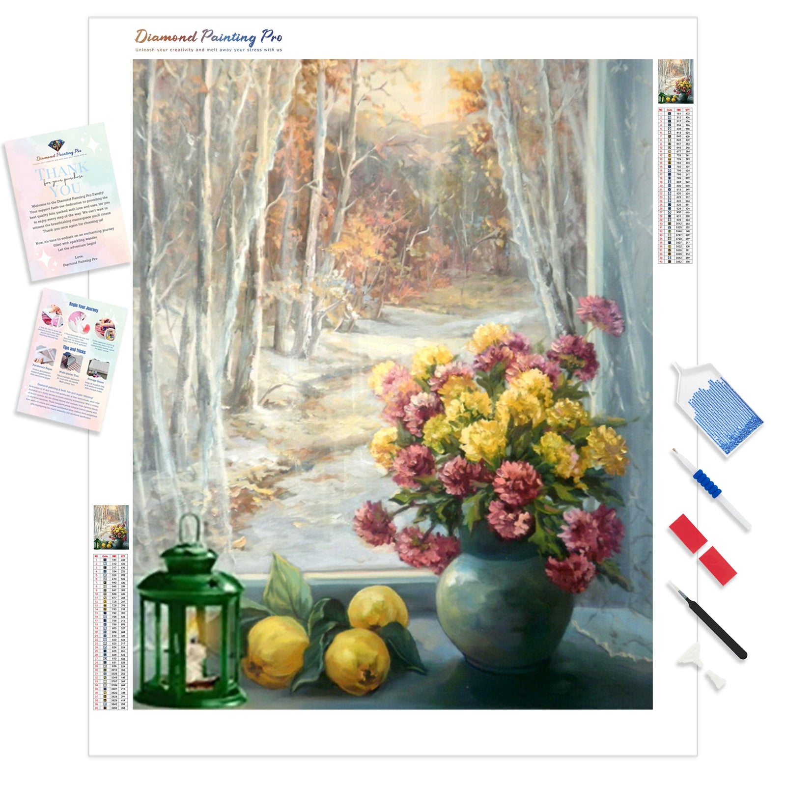 Scenic Window View | Diamond Painting Kit - Full Drill - Square or Round Diamonds with AB Drills Option