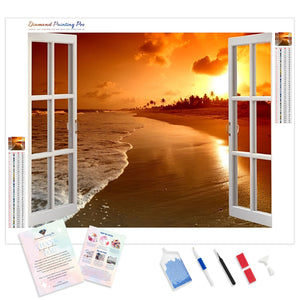 Sunset Window View | Diamond Painting