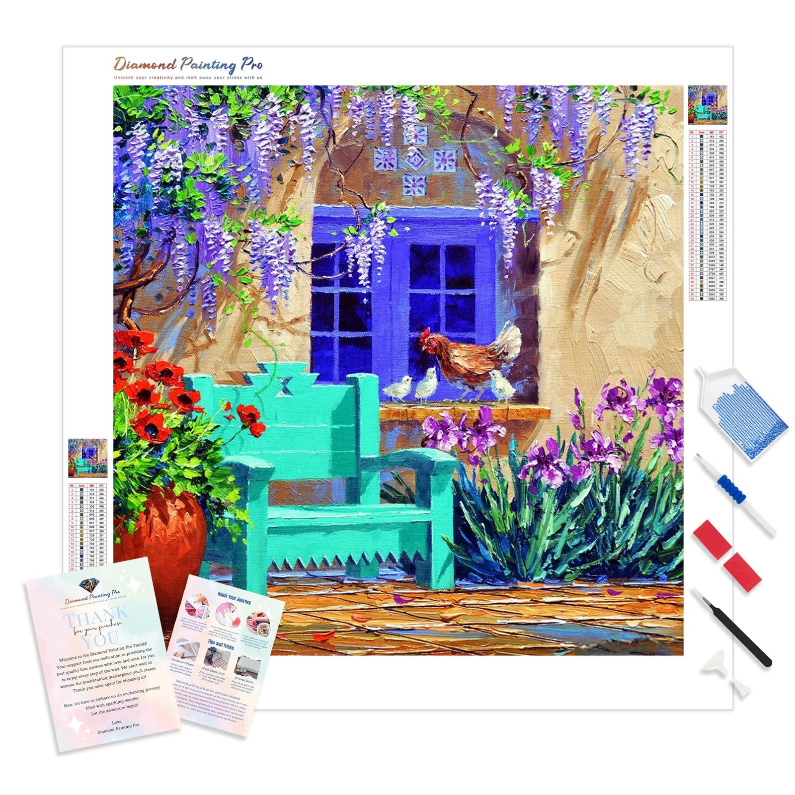 Lilac Window View | Diamond Painting Kit - Full Drill - Square or Round Diamonds with AB Drills Option