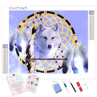 Wolf Dream Catcher | Diamond Painting