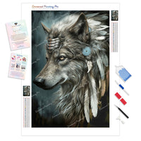 Totem Tribe Wolf | Diamond Painting