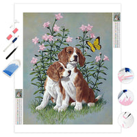 Butterflies and puppies | Diamond Painting