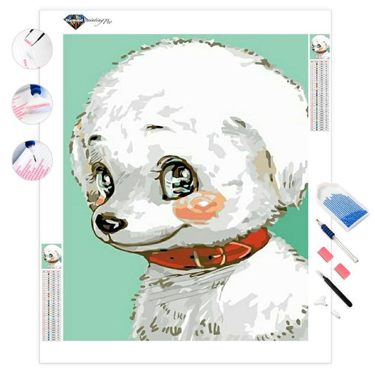 White Puppy | Diamond Painting