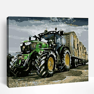Rustic Green Truck | Paint By Numbers