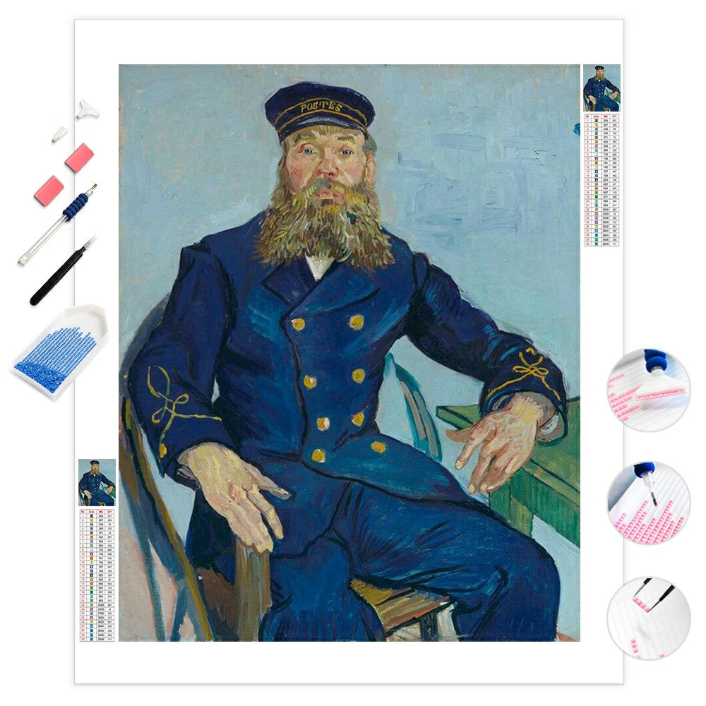 Portrait of the Postman Joseph Roulin-Vincent van Gogh | Diamond Painting