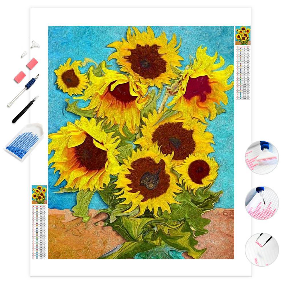 Impressionist Sunflowers | Diamond Painting
