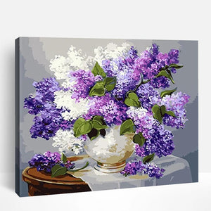 Purple and White Lilac | Paint By Numbers