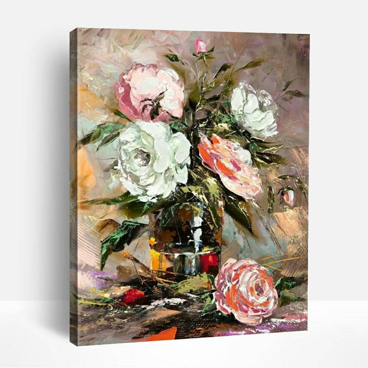 Pink & White Bouquet | Paint By Numbers