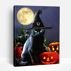 Halloween Night Cat | Paint By Numbers