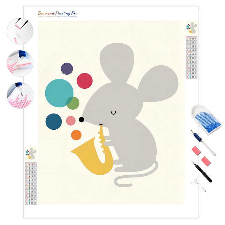 Saxy Mouse | Diamond Painting