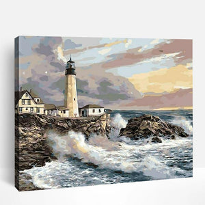 Lighthouse and Waves | Paint By Numbers