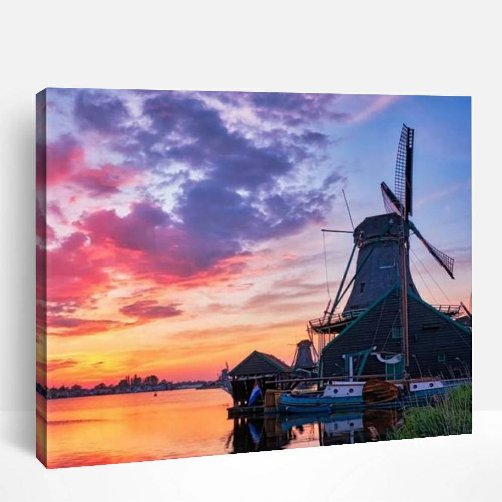 Windmill in Holland | Paint By Numbers
