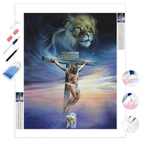 Jesus and Lion | Diamond Painting
