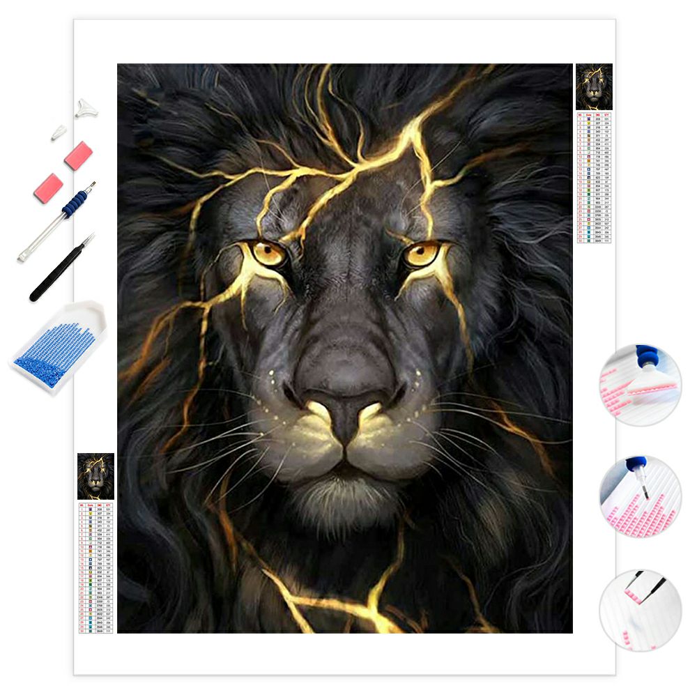 Lightning Lion | Diamond Painting
