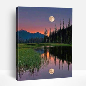 Moonlit Forest Reflections | Paint By Numbers