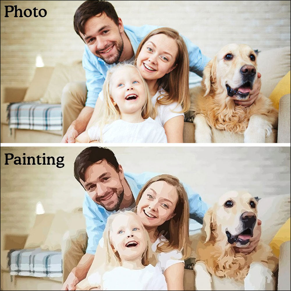 Photo custom paint by number kits Personalized and customized paint
