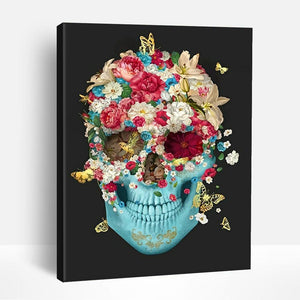 Vibrant Floral Skull | Paint By Numbers