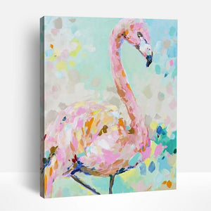 Abstract Pink Flamingo | Paint By Numbers