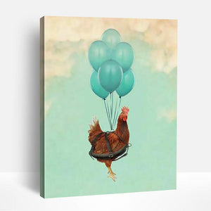 Floating Chicken | Paint By Numbers