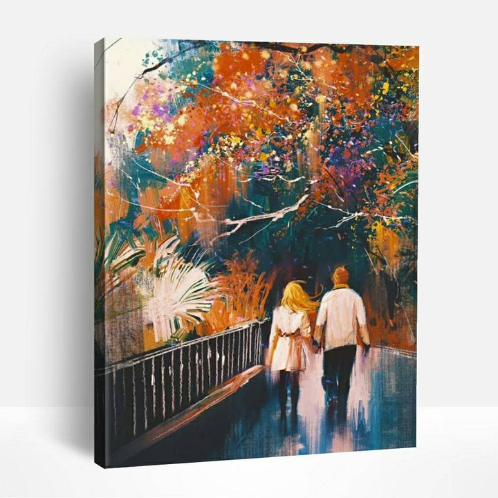 Holding Hands in the Park | Paint By Numbers
