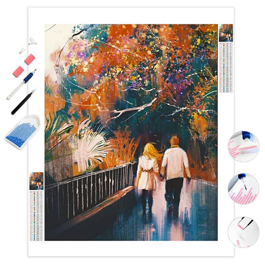 Holding Hands in the Park | Diamond Painting