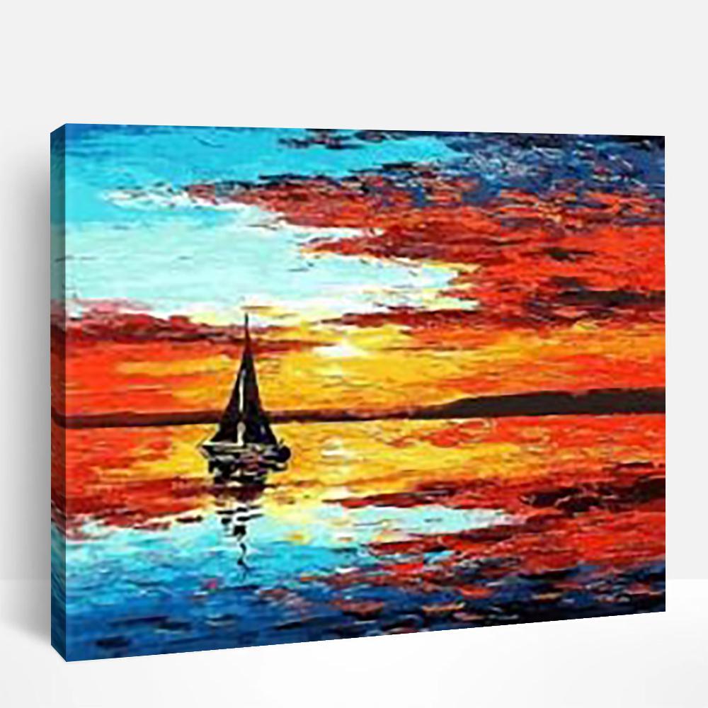 Sailboat on Sunset | Paint By Numbers