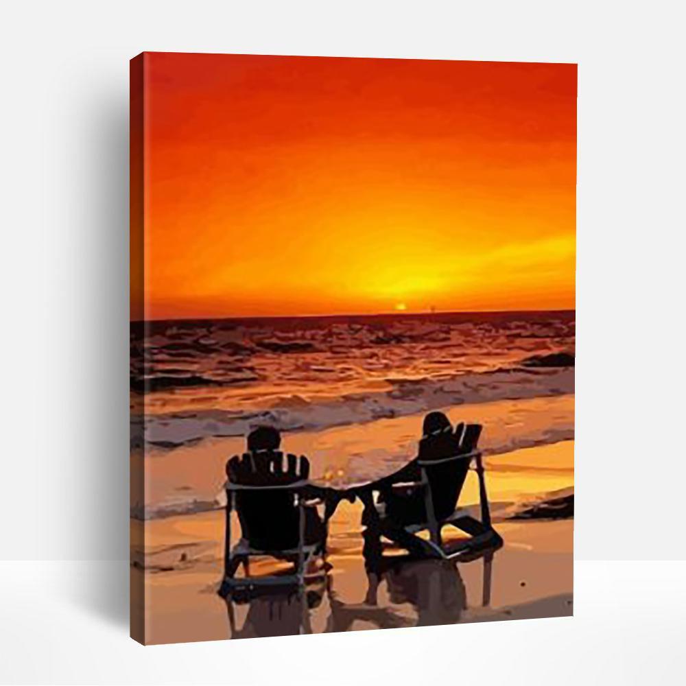 Romantic Beach And Sunset | Paint By Numbers
