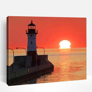 Lighthouse Sunset | Paint By Numbers