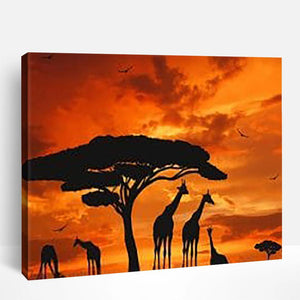 Safari Silhouette | Paint By Numbers