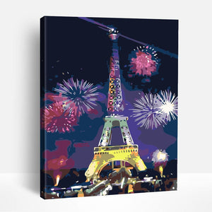 Paris and Fireworks | Paint By Numbers