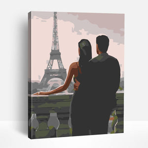 Loving Couple at Paris | Paint By Numbers