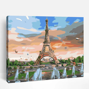 Eiffel Tower at Dusk | Paint By Numbers