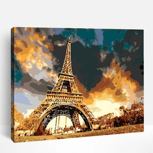 Sunset at the Eiffel Tower | Paint By Numbers