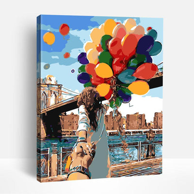 Colorful Balloons Bunch | Paint By Numbers