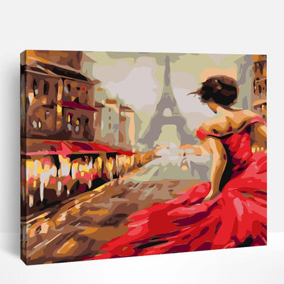 Woman in Red Gown | Paint By Numbers