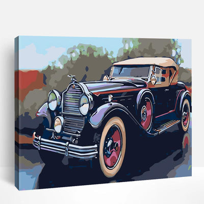 Purple Vintage Car | Paint By Numbers