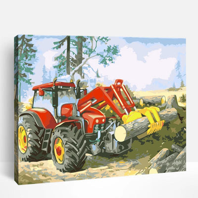 Tractor in Work | Paint By Numbers