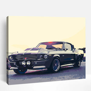 Black Mustang | Paint By Numbers