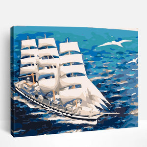 Drifting Sailboats | Paint By Numbers