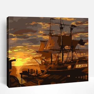 Serene Sunset Sail | Paint By Numbers