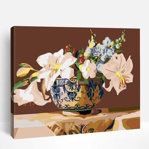 Antique Vase with Flowers | Paint By Numbers