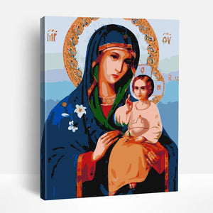 Madonna and Child in Blue | Paint By Numbers