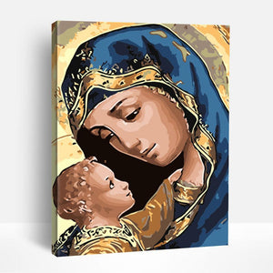 Mother Mary and Child | Paint By Numbers