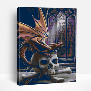 Skull and Dragon | Paint By Numbers