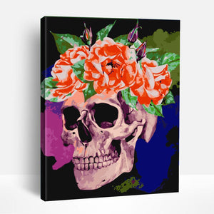 Skull with Flowers | Paint By Numbers