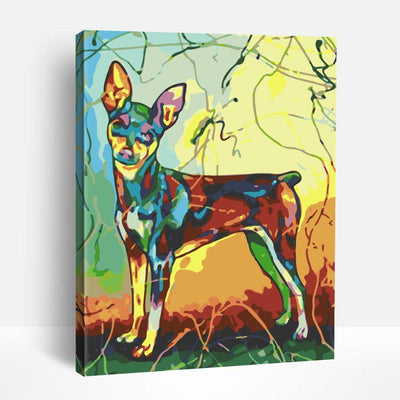Abstract Colorful Dog | Paint By Numbers