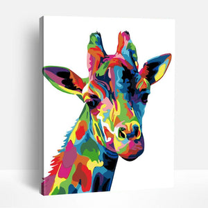 Colorful Cute Giraffe | Paint By Numbers